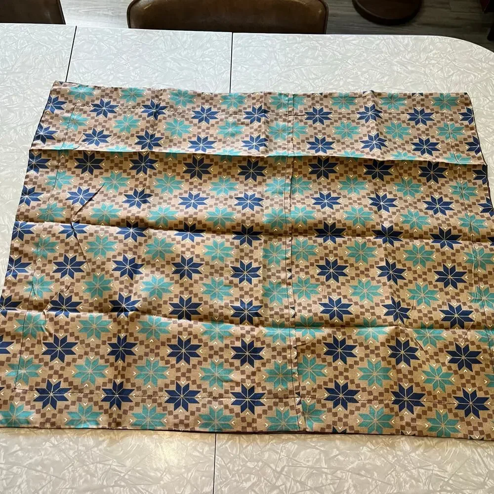 Patchwork geometric traditional‎ patterns blue brown pillow shams quilt country